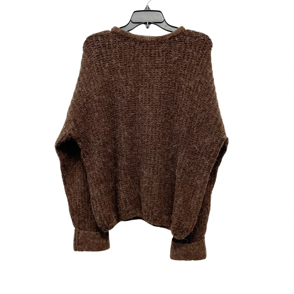 Wild Fable Women's Brown Alpaca Blend Boucle Oversized‎ Sweater Size Medium